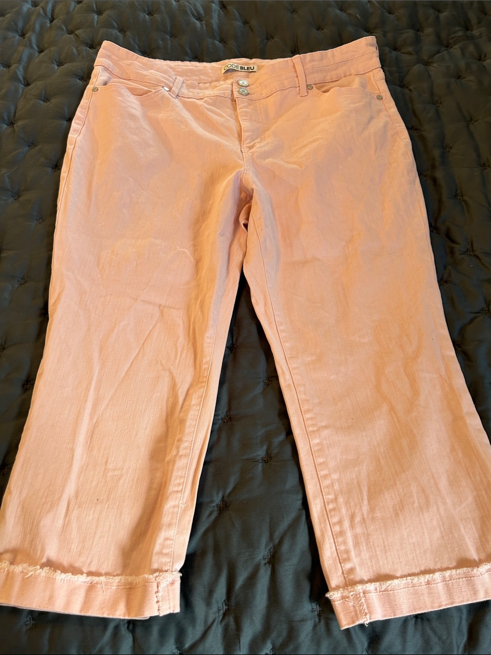 Code Bleu Blush Pink Cropped Straight Jeans NWOT